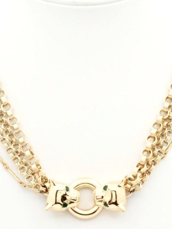 Givenchy Jewelry - Givenchy Panther Necklace with Emerald eyes / LIKE NEW!!!!